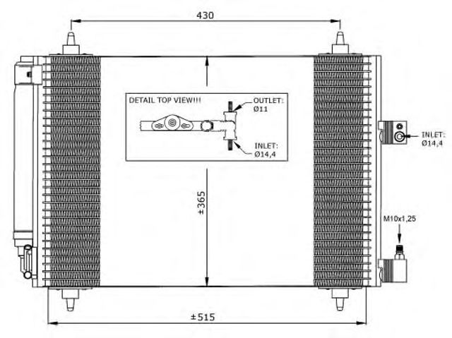 Радиатор кондиционера easy fit, citroen c5 04- 35649
