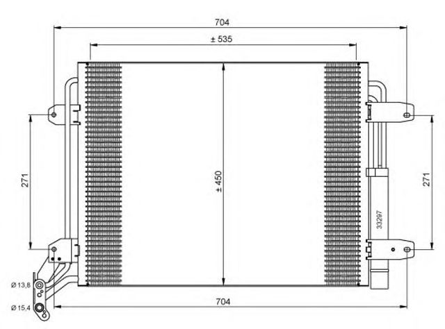 Радиатор кондиционера easy fit, vw tiguan 07- 35848