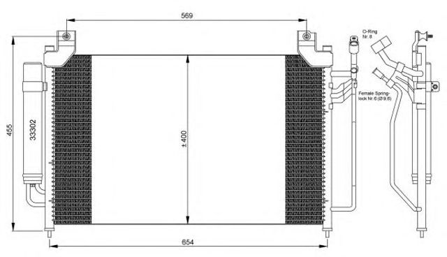 Радиатор кондиционера, mazda cx7 06- 35881