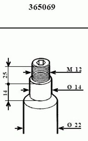 Амортизатор передній bmw 5(e34) 1.8-2.0 88-95 (газ.) 365069