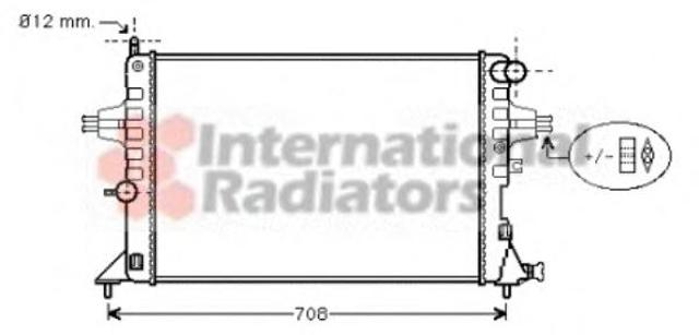 Радіатор, система охолодження двигуна 37002296