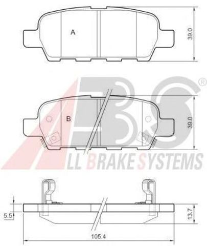 Задні колодки 37321 ABS