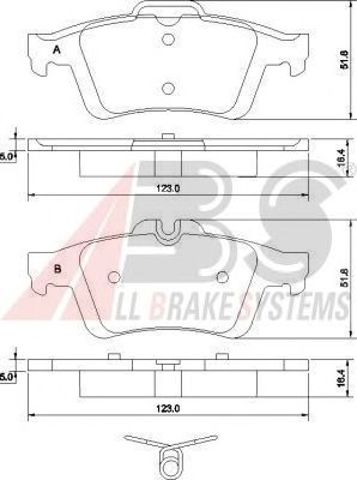 Колодки гальмові задні, дискові 37477 ABS