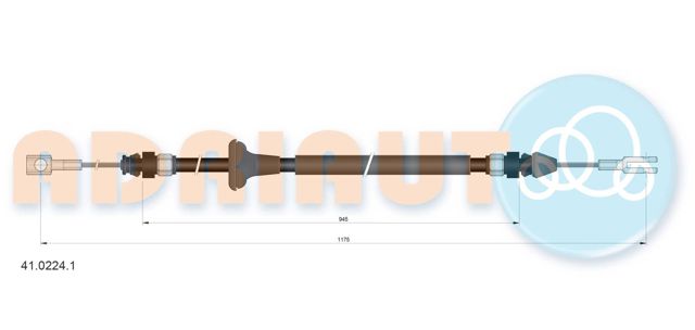 Трос ручника передній 4102241 ADRIAUTO