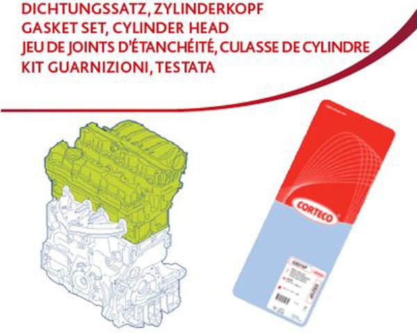 Комплект прокладок головки блоку циліндрів citroen/peugeot berlingo,expert,partner 2,0hdi 99-- 418447P