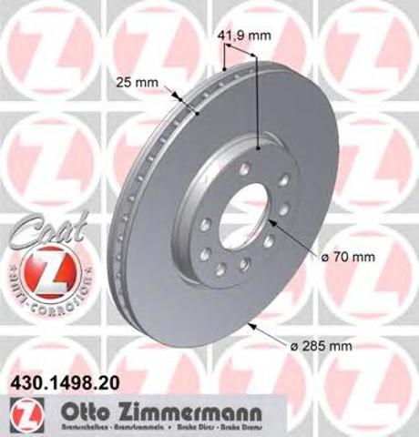 Гальмо дискове переднє 430149820 ZIMMERMANN