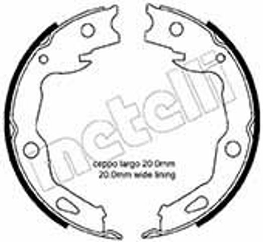 Гальмівні колодки ручника 530666 METELLI