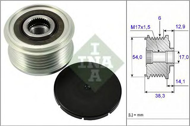 Обгонна муфта генератора 535026410 INA
