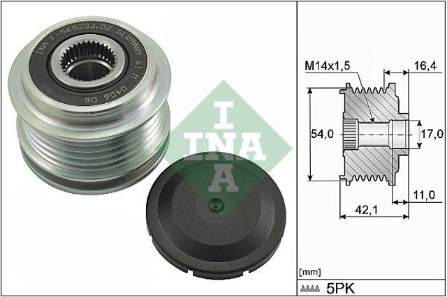 Інерційний шків 535028610 INA