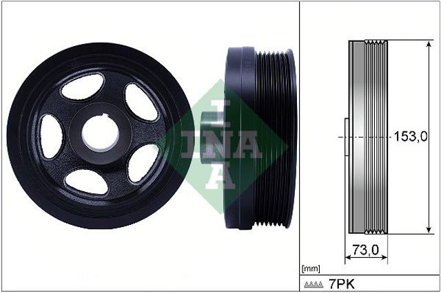 Демпферний шків колінвала 544018310 INA
