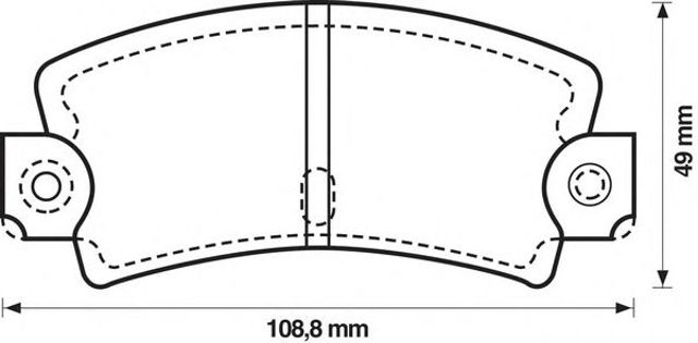 Bosch гальмівні колодки задн, renault 21, 25, espace 1,6-2,9 (c abs [-] 571243J