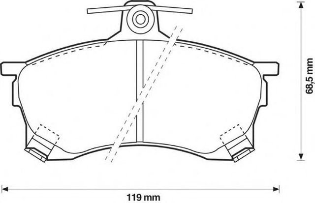 Bosch mitsubishi гальмівні колодки передн,carisma 95- 571942J