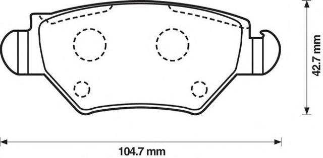 Комплект гальмівних колодок з 4 шт. дисків 573010J