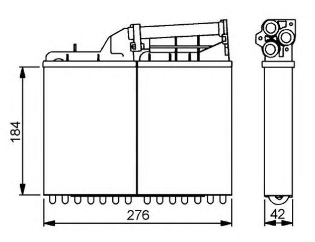 Радиатор отопителя, bmw 518i 89- 58053