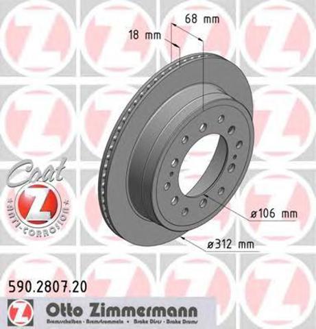 Дискові гальма 590280720 ZIMMERMANN
