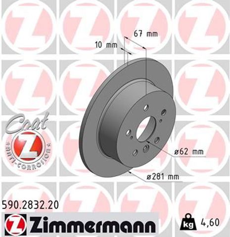 Дискові гальма 590283220 ZIMMERMANN