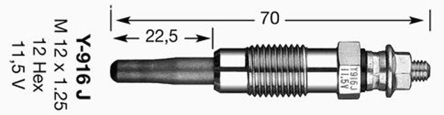 Свіча накалу 5906 NGK