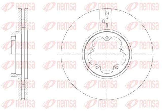 Диск переднього гальма 6156510 REMSA