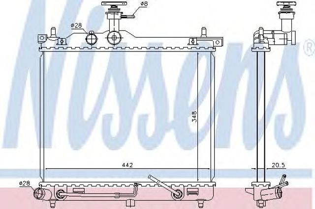 Радіатор 67098 NISSENS