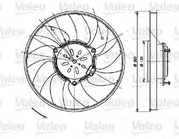 Вентилятор, охлаждение двигателя, 2.2 cdi, 3.5 06-18 696082