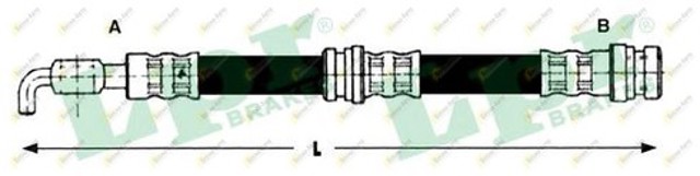 Гнучка гальмівна трубка задня 6T48263 LPR
