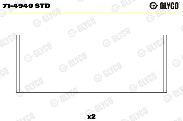 Вкладиші коленвала шатунні 714940STD GLYCO