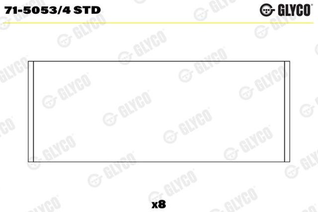 Вкладиші коленвала шатунні стандарт 7150534STD GLYCO