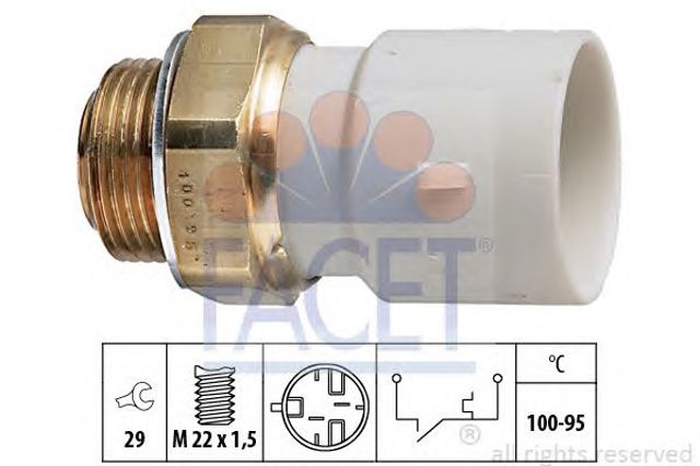 Eps термовимикач вентилятора радіатора opel astra 1,4i 92-;corsa 1,5d 93- 7.5182
