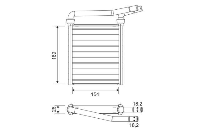 Радіатор обігрівача 811626 VALEO