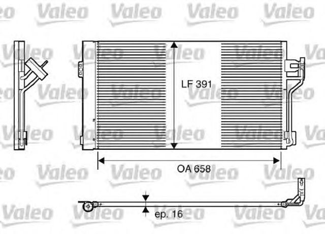 Радіатор кондиціонера 817842 VALEO