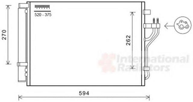 Конденсатор системи охолодження системи 82005280 VAN WEZEL