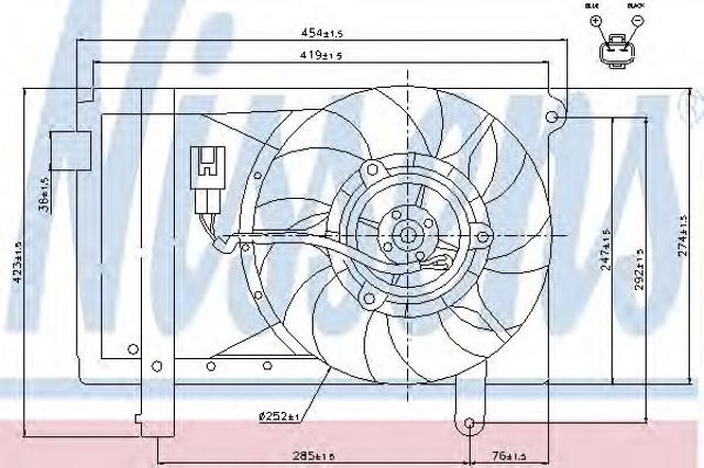 Вентилятор, система охолодження двигуна 85062
