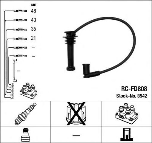 Комплект кабелів запалювання beru zef1115 8542