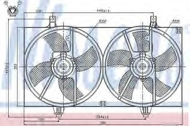 Вентилятор, охлаждение двигателя 85526