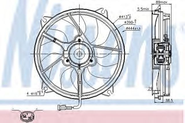 Вентилятор, система охолодження двигуна 85606