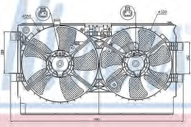 Вентилятор, охлаждение двигателя 85635