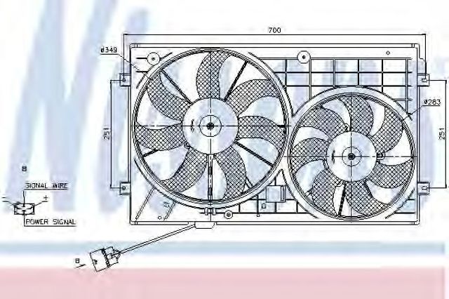Вентилятор, система охолодження двигуна 85643