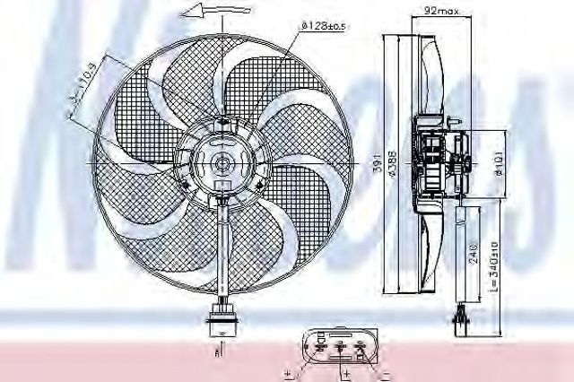Вентилятор, система охолодження двигуна 85690
