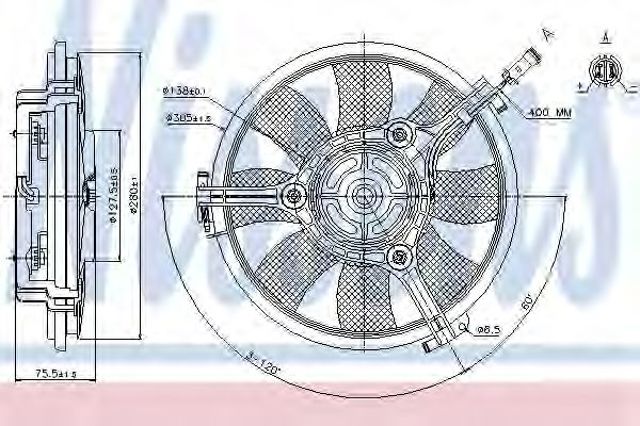 Вентилятор, система охолодження двигуна 85691