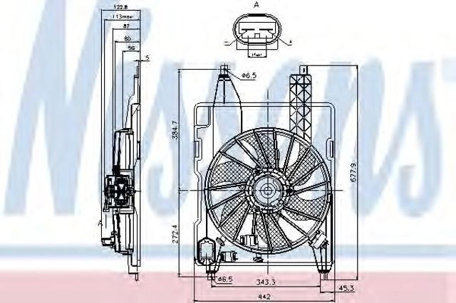 Вентилятор, система охолодження двигуна 85706