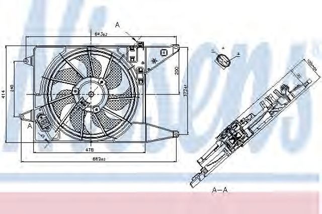 Вентилятор, система охолодження двигуна 85710