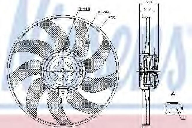 Вентилятор, система охолодження двигуна 85728