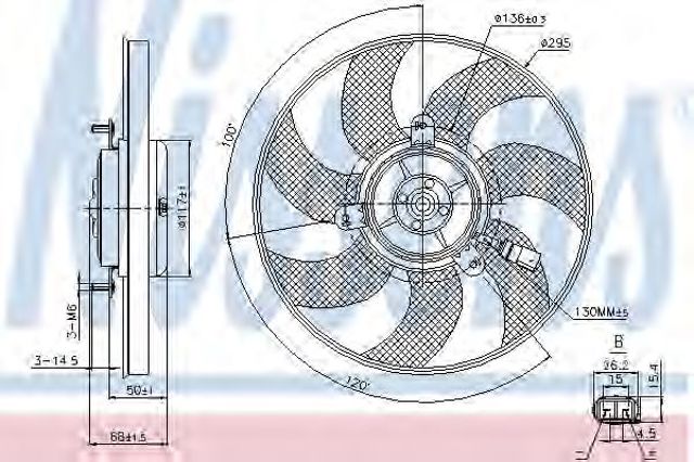 Вентилятор, система охолодження двигуна 85733