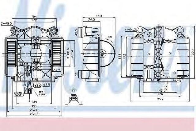 Двигатель отопителя nissens 87110 mercedes-benz e (w221 87110