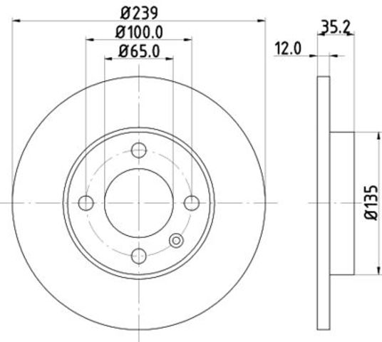 Гальмівний диск 8DD 355 100-131