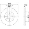 Диск гальмівний передній 8DD355108881 HELLA