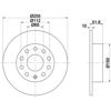 Диск гальмівний задній 8DD355109601 HELLA