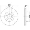 Диск гальмівний передній 8DD355109741 HELLA