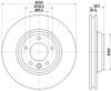 Гальмо дискове переднє 8DD355109781 HELLA