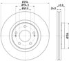 Диск гальмівний передній 8DD355111571 HELLA